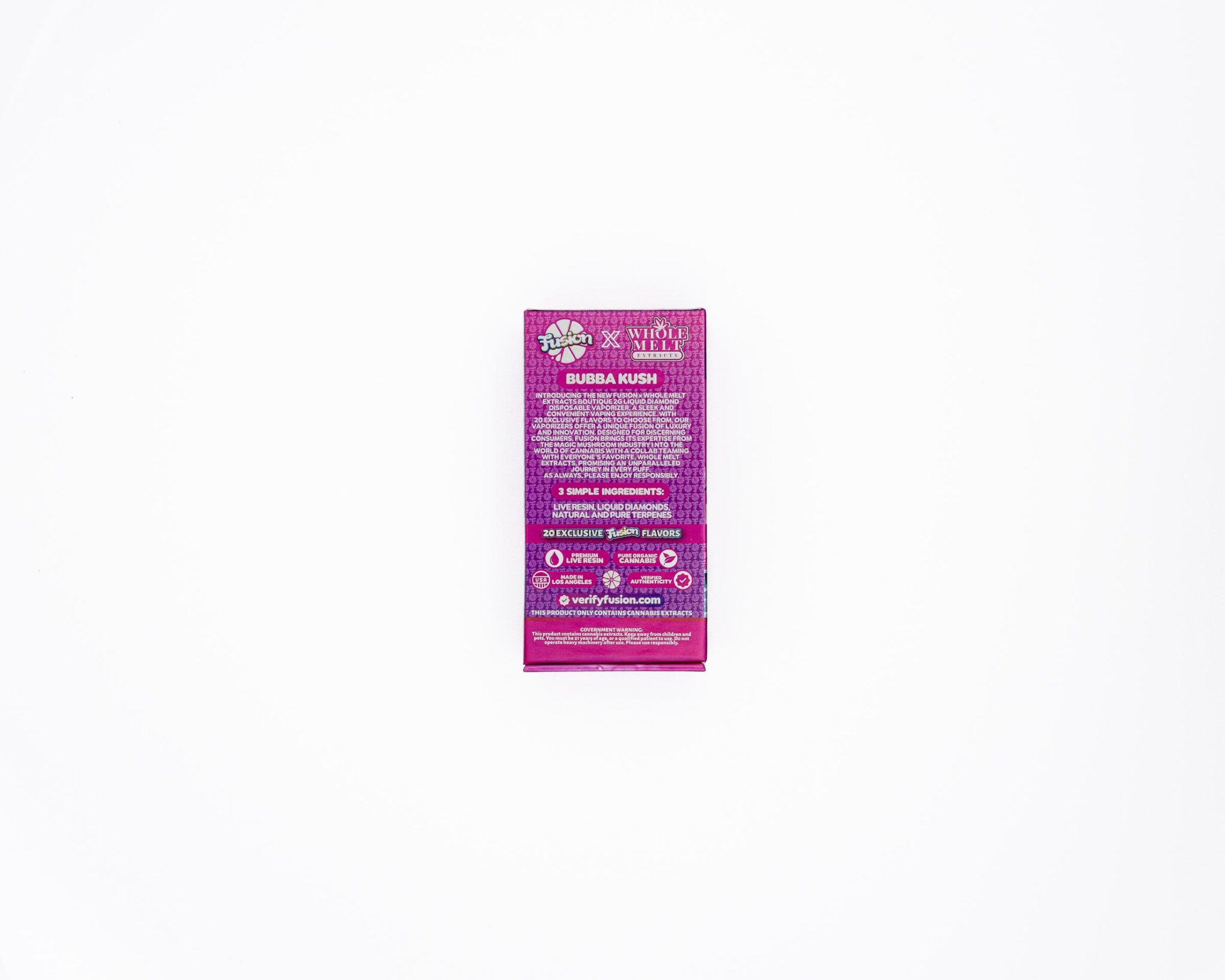 Bubba Kush Whole Melts x Fusion – 2G Indica Disposable Vape - Image 2