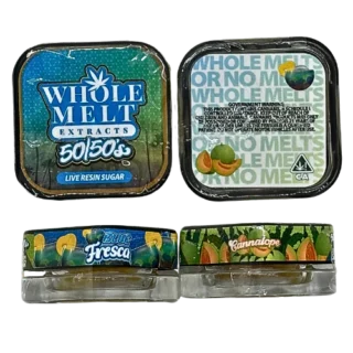 Whole Melt Extracts 50/50’s Live Resin Sugar “Blue Fresca” & “Cannalope”