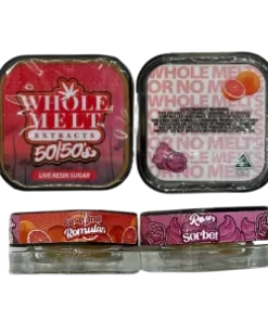 Whole Melt Extracts 50/50’s Live Resin Sugar “Grapefruit Romulan” & “Roses Sorbet
